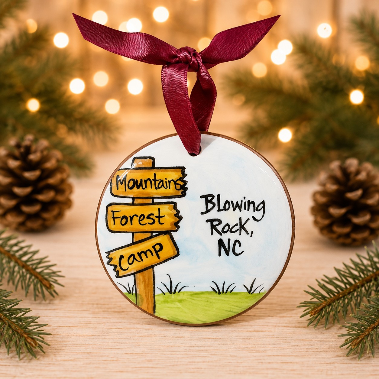 Blowing Rock Scenic Road Ornament